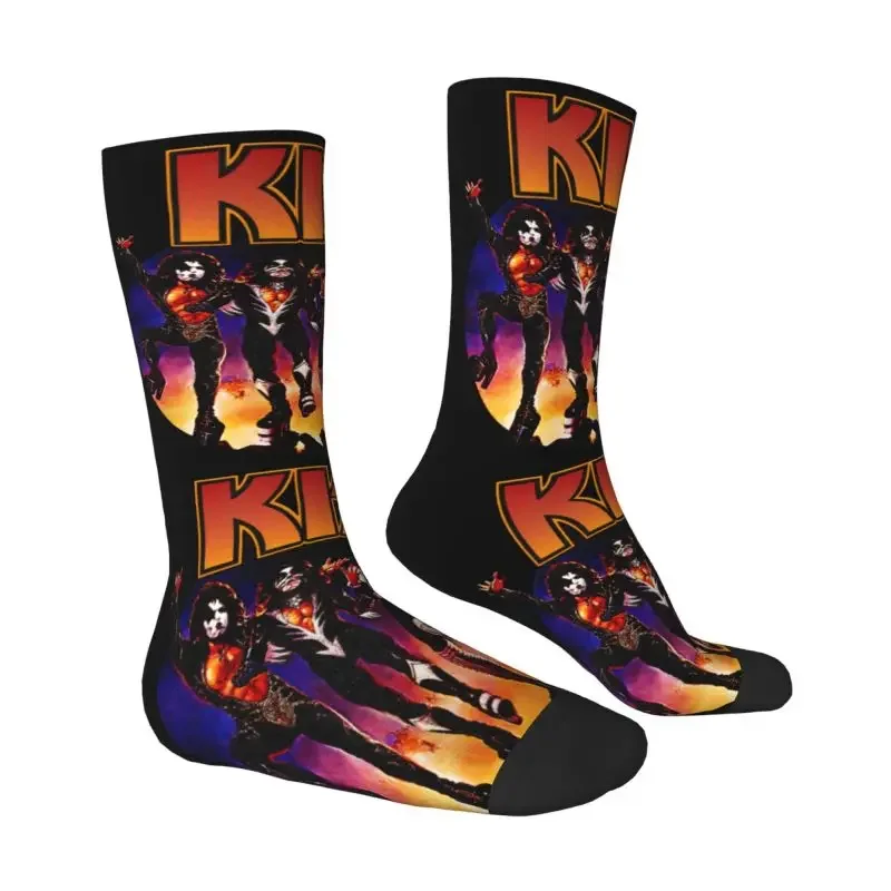 Rock Kiss Band Dress Socks Mens Womens Funny Novelty Heavy Metal Music Breathable Crew Sock