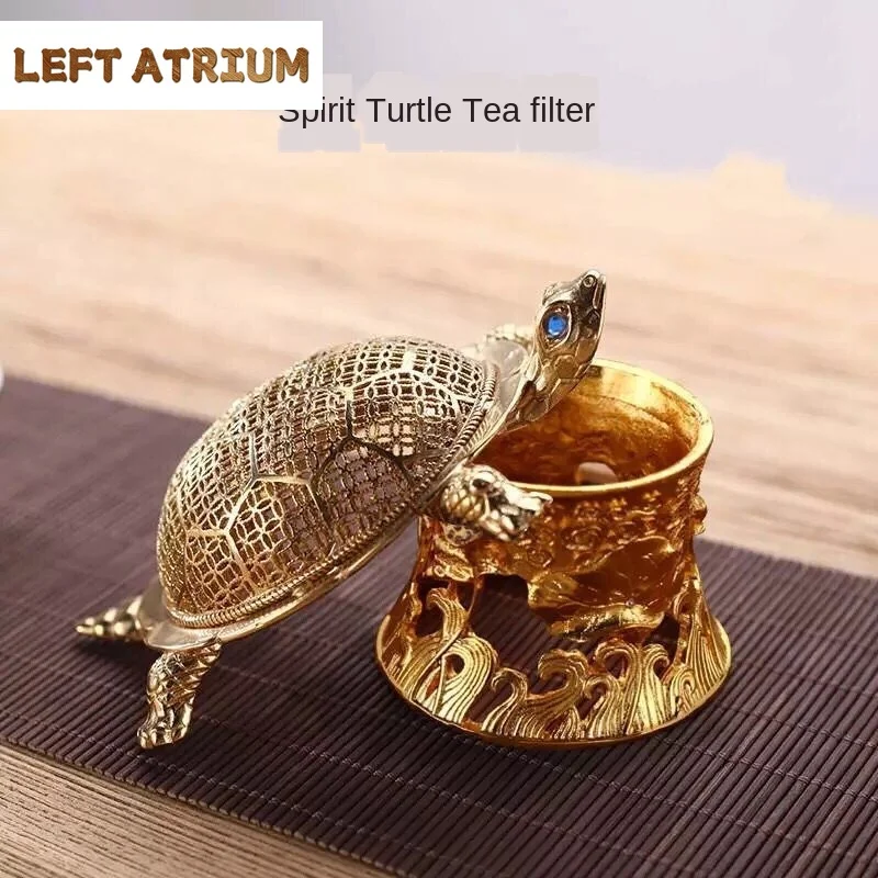 

Pure Copper Turtle Tea Tray Bubble Tea Strainer Net Tea Strainer Tea Strainer Accessories Tea Filter Gold Mesh Tea Strainer