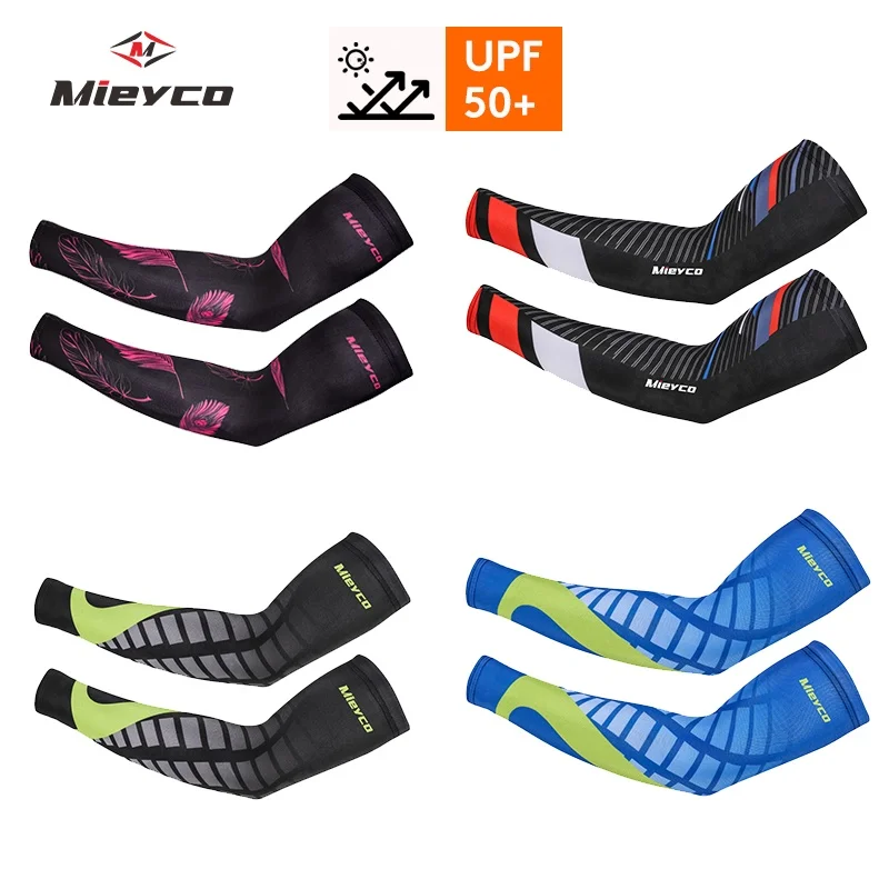 Cycling Arm Sleeves Men Women Breathable Quick Dry UV Protection Sun Covers for Biking Running Hiking Outdoor Sports