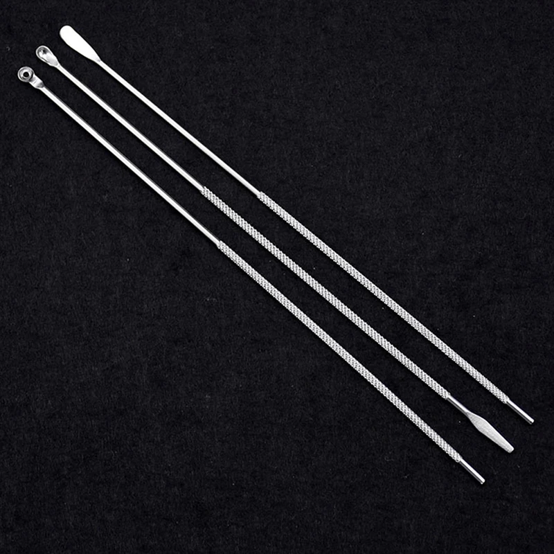 3Pcs/Set Stainless Steel Ear Pick Wax Cleaner Earpick Curette Remover Earwax