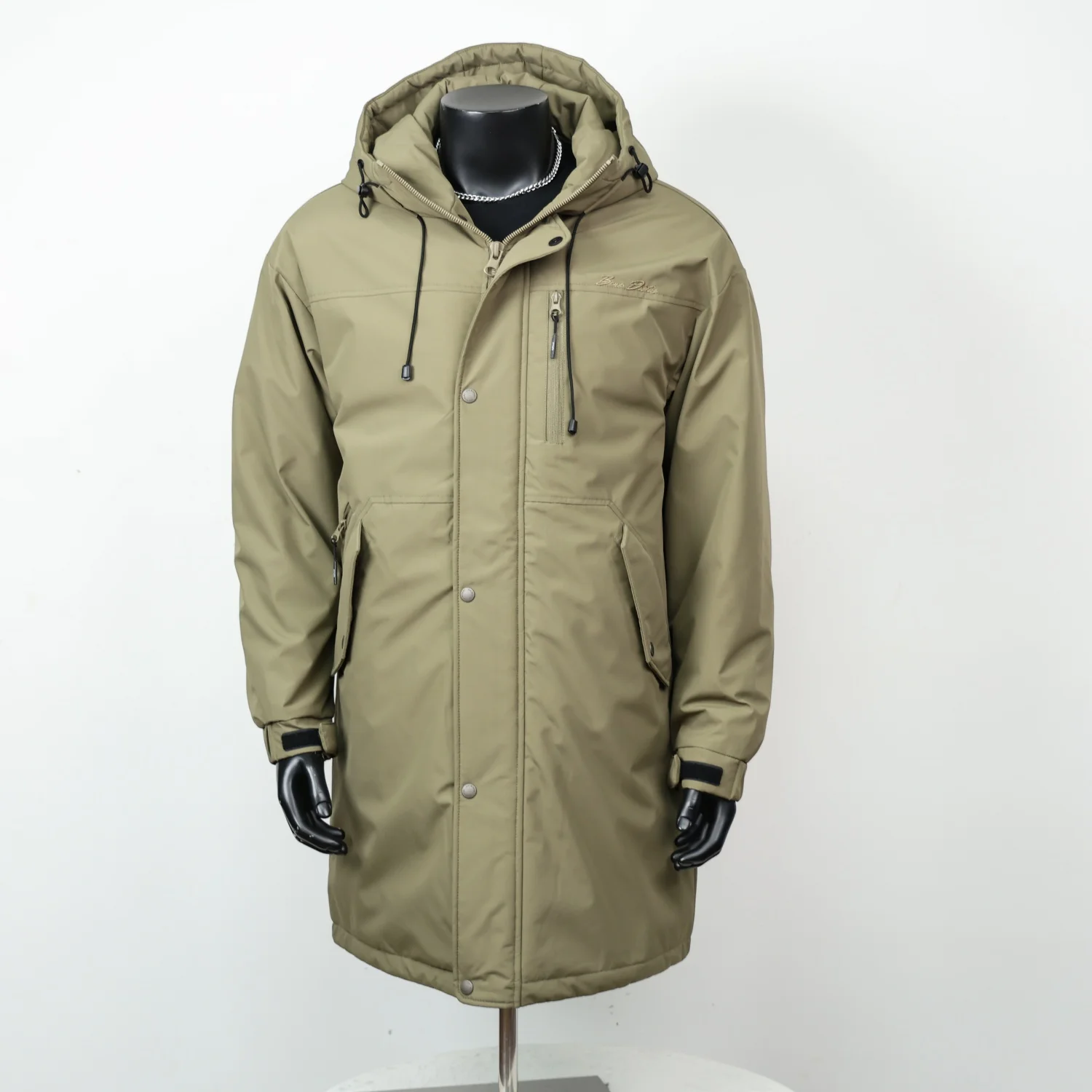 

Мужская зимняя куртка American Sle средней длины с капюшоном, утепленная, повседневная, из полиэфирного волокна, больших размеров