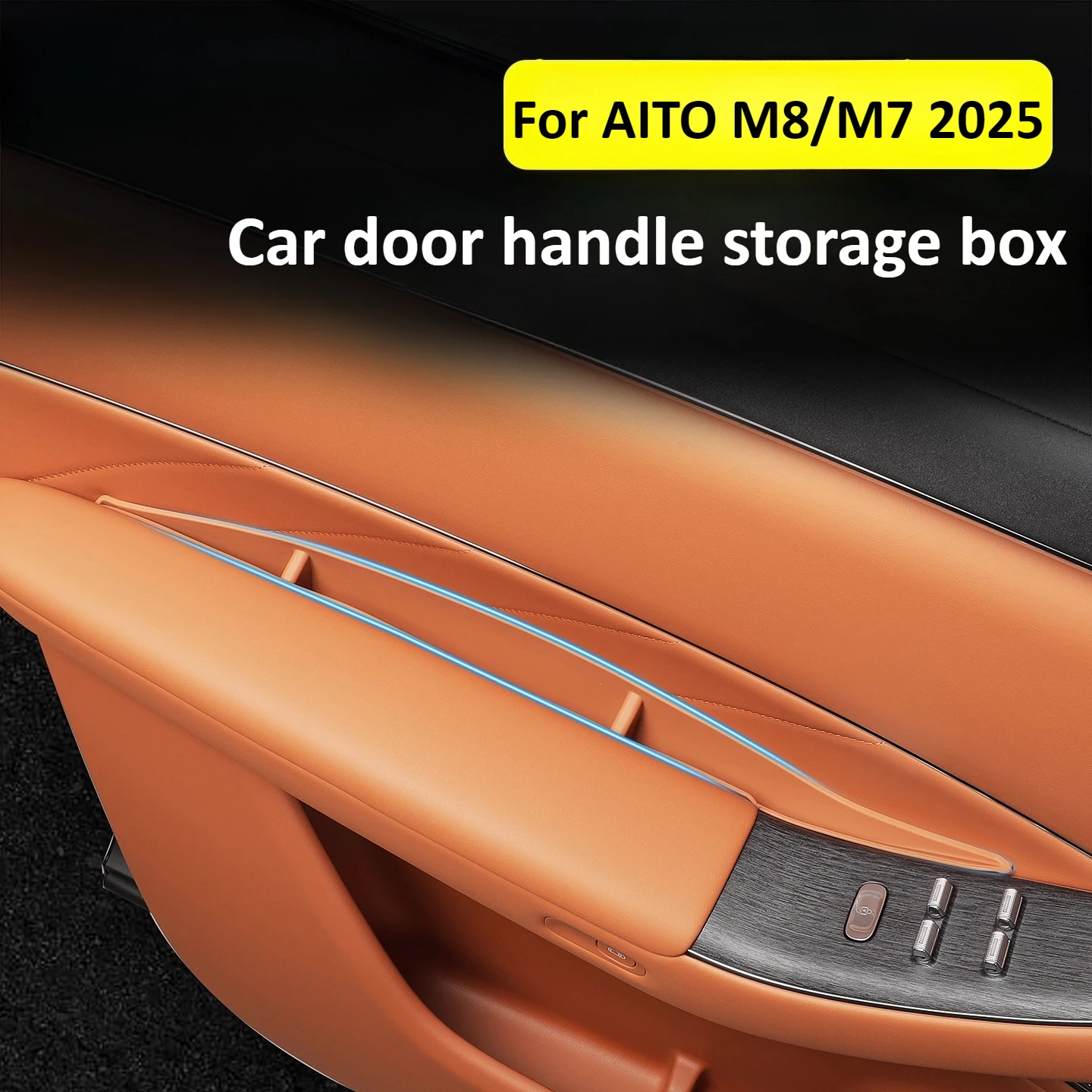 

For AITO M8/M7 2025 Car Door Handle Silicone Storage Box Modification Interior Accessories