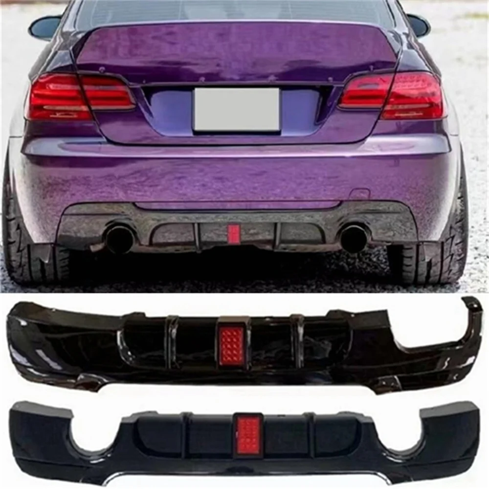 

For BMW E92 E93 2005-2012 MP Rear Bumper Diffuser ABS Plastic Black Rear Diffuser Bumper