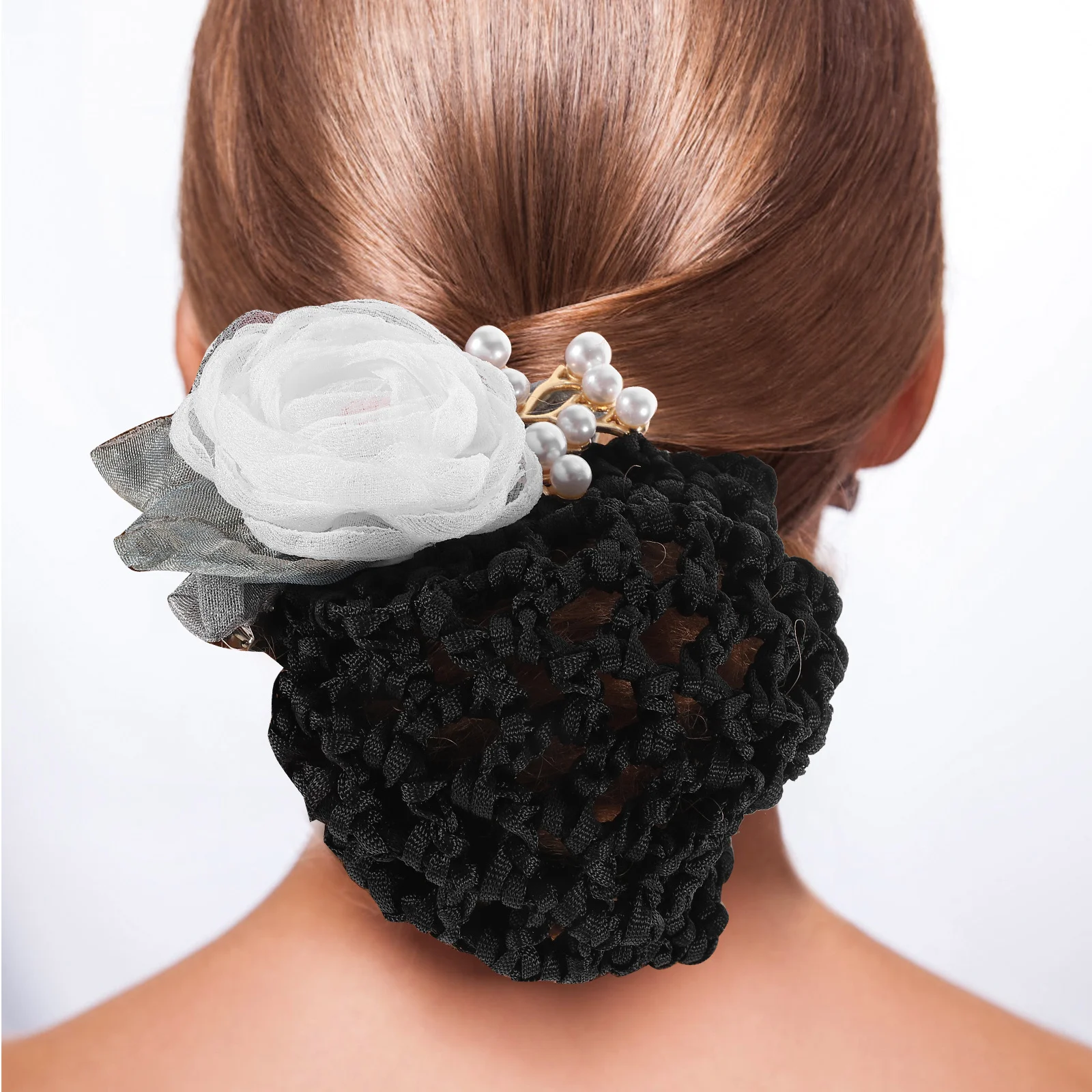 

2Pcs Elegant Flower Hairnets for Women Cool Comfortable Accessory Various Occasions Hair Nets for Buns Hair Bun Net