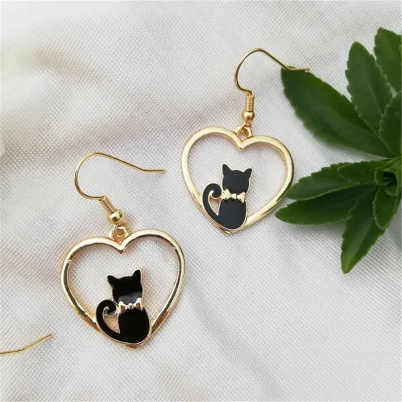 2023 Neue Lustige Kleine Schwarze Katzen-Ohrringe für Frauen, Modische Niedliche Tier-Ohrstecker, Mode-Party-Schmuck, Geschenke, Großhandel – Detail 31