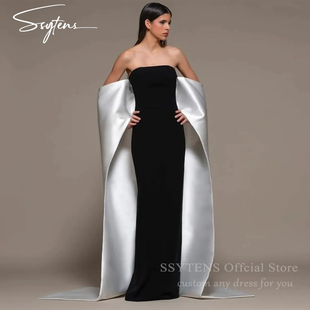 

SSYTENS Off the Shoulder Prom Dress Elegant Long Cape Evening Dress Mermaid فستان سهرة Customized Party Dresses Robes De Soirée