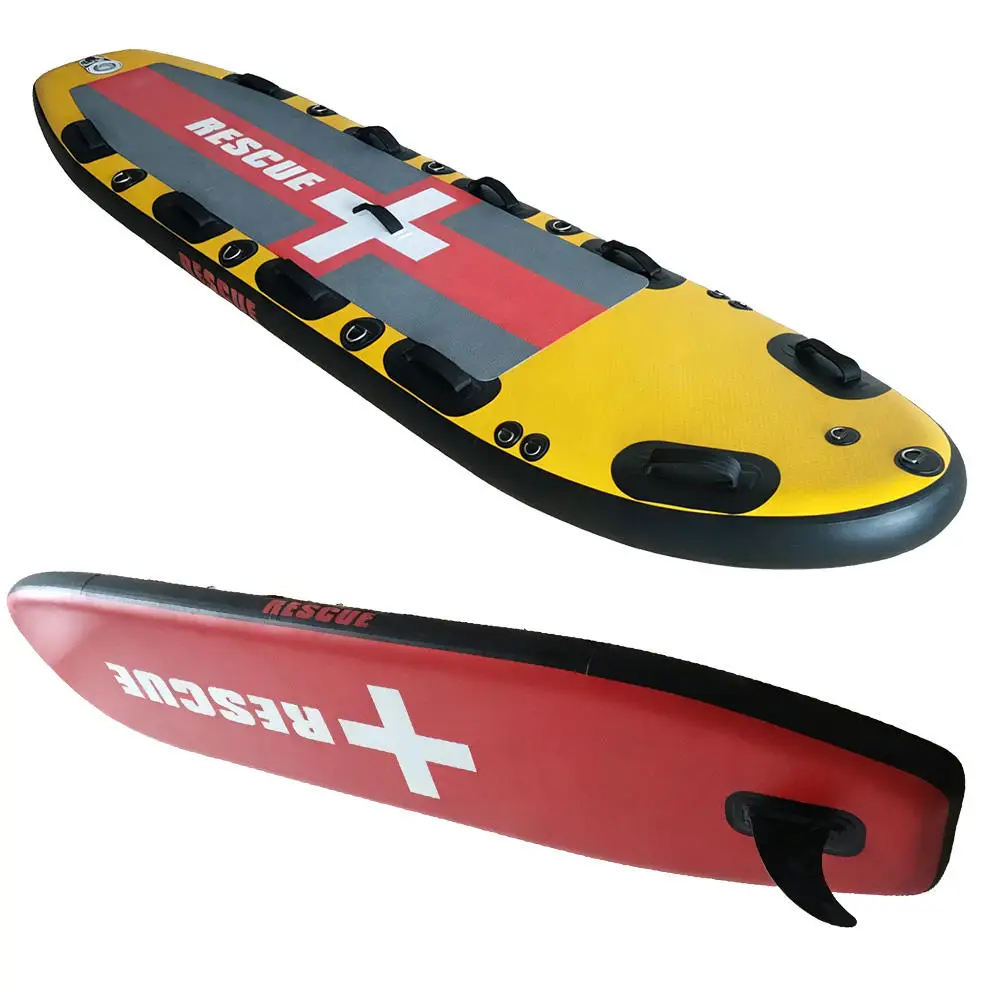 Factory Wholesale Inflatable Rescue Board With Repair Kit & Backpack Outdoor Life Guard Rescue Surf Board