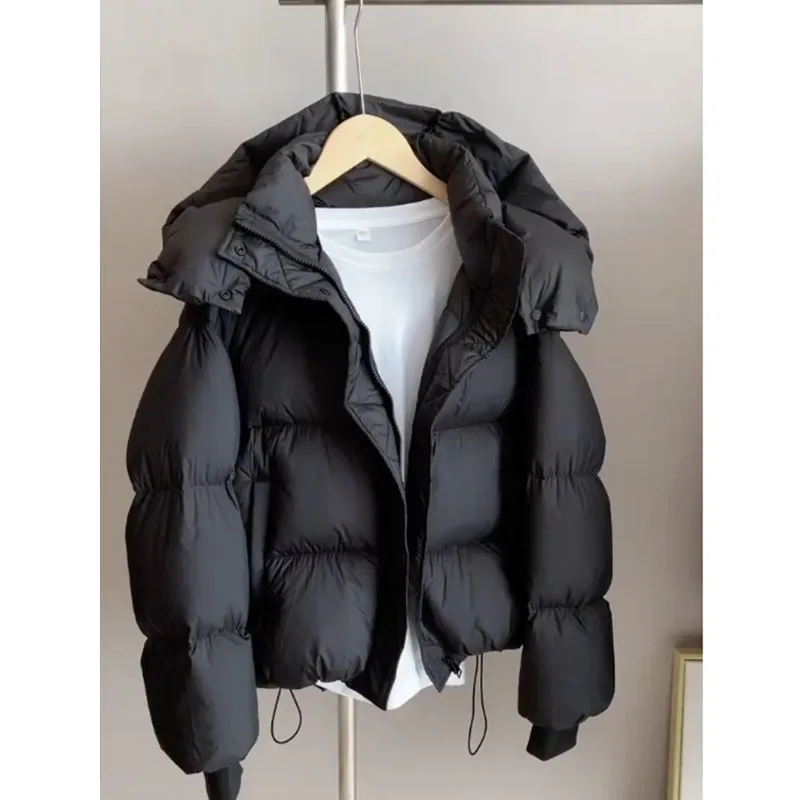 

Sli ort Thiened Bla down Jaet Женская зимняя модная верхняя одежда Euro Sle Версия для поездок на работу Полиэфирное волокно