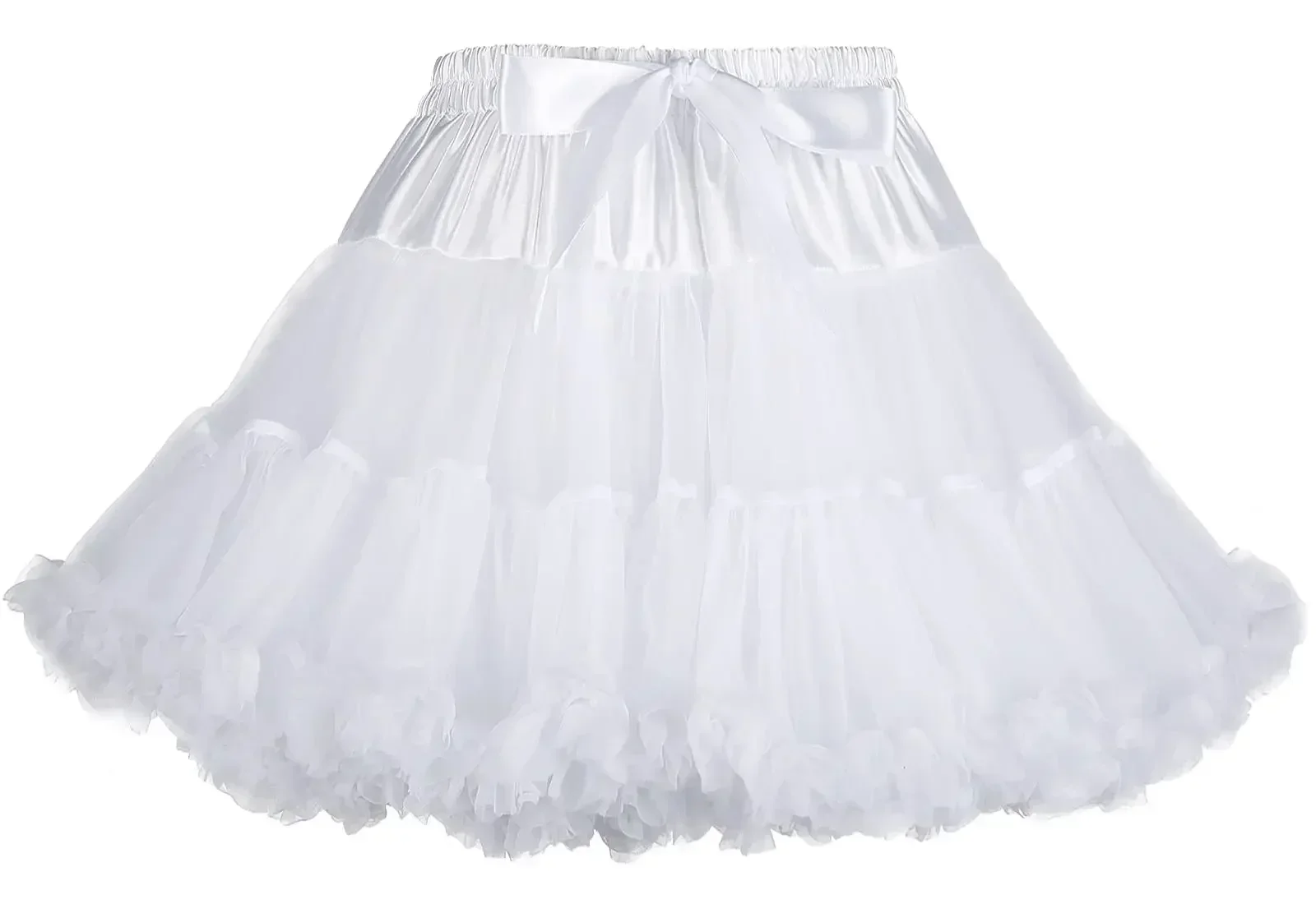 ЮбкаWomen’s Petticoat Skirts Tulle Underskirts Chiffon Half Slips Fluffy Ballet Dress 2024