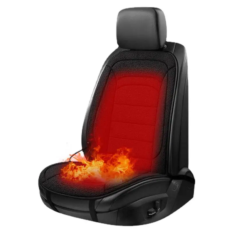 Heated Car Seat Cover 12V Fast Heating Seat Cushion Universal Car Seat Heater Winter Car Heating Cushion Back Warmer Heating Pad