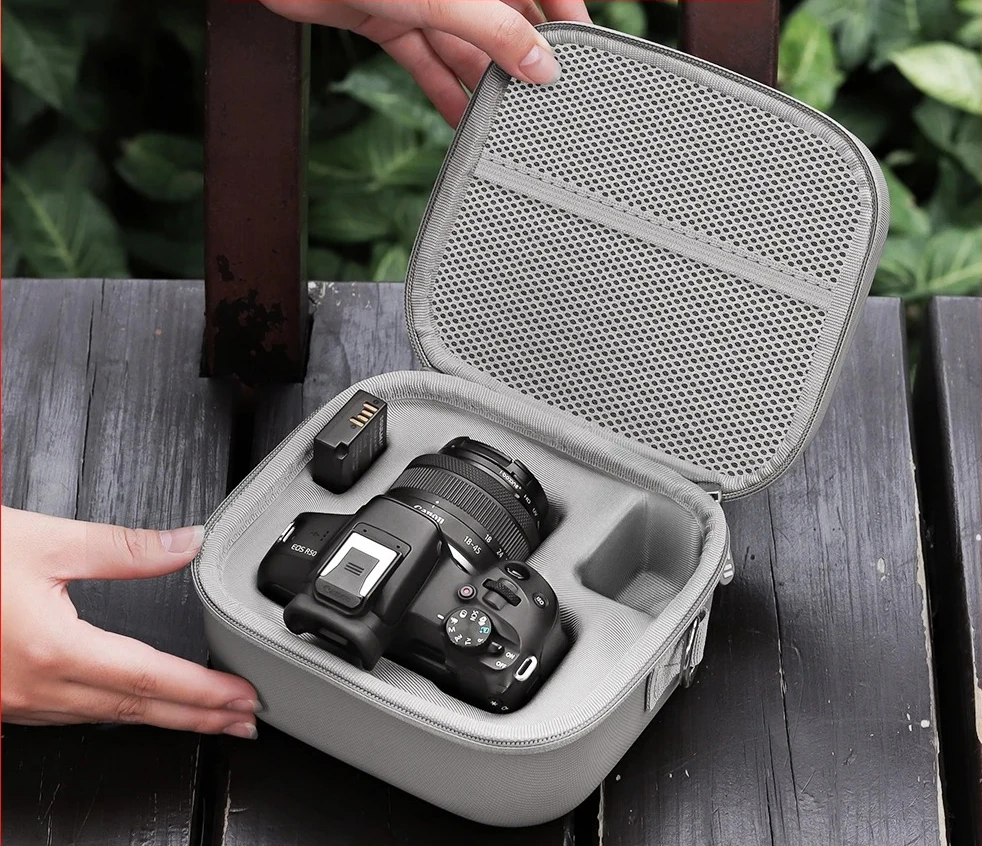Camera Storage Case Portable Travel Bag Compatible with Canon EOS R100 R50 M50 Mirrorless Camera with Lenses Kit (Case Only)