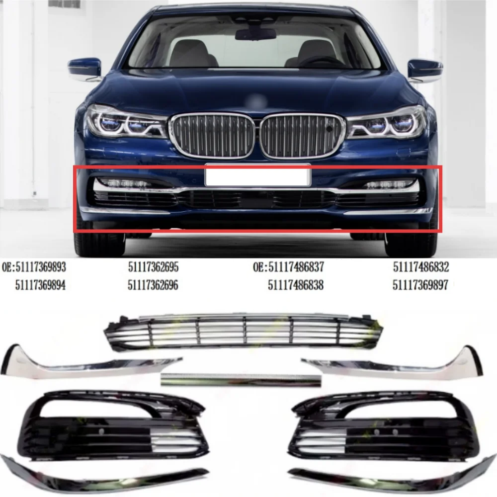 Car Accessory Fog Light Cover Lamp Frame Grille Car Accessories For BMW 7 Series G12 730Li 740 750 760 2016 -2018