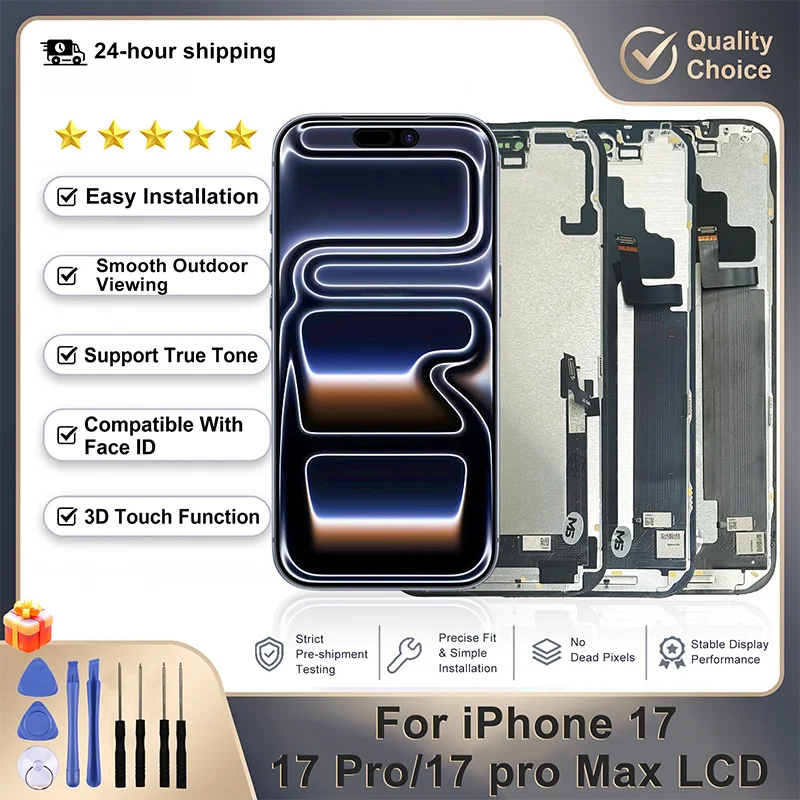 AAA+ OLED Display For iPhone 17 LCD 3D Touch Screen Digitizer Incell For iPhone 17 Pro Screen 17 Pro Max LCD Replacement Parts