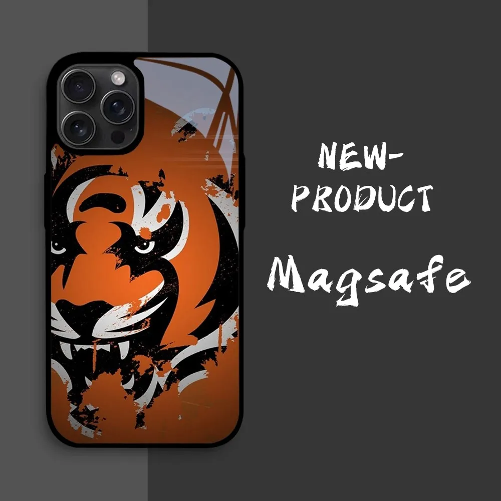 C-Cincinnati B-Bengals Phone Case For iPhone16 15 14 13 12 11 Pro Xs Max Mini XR X 7 8 Plus luxury Mirror Hard Funda