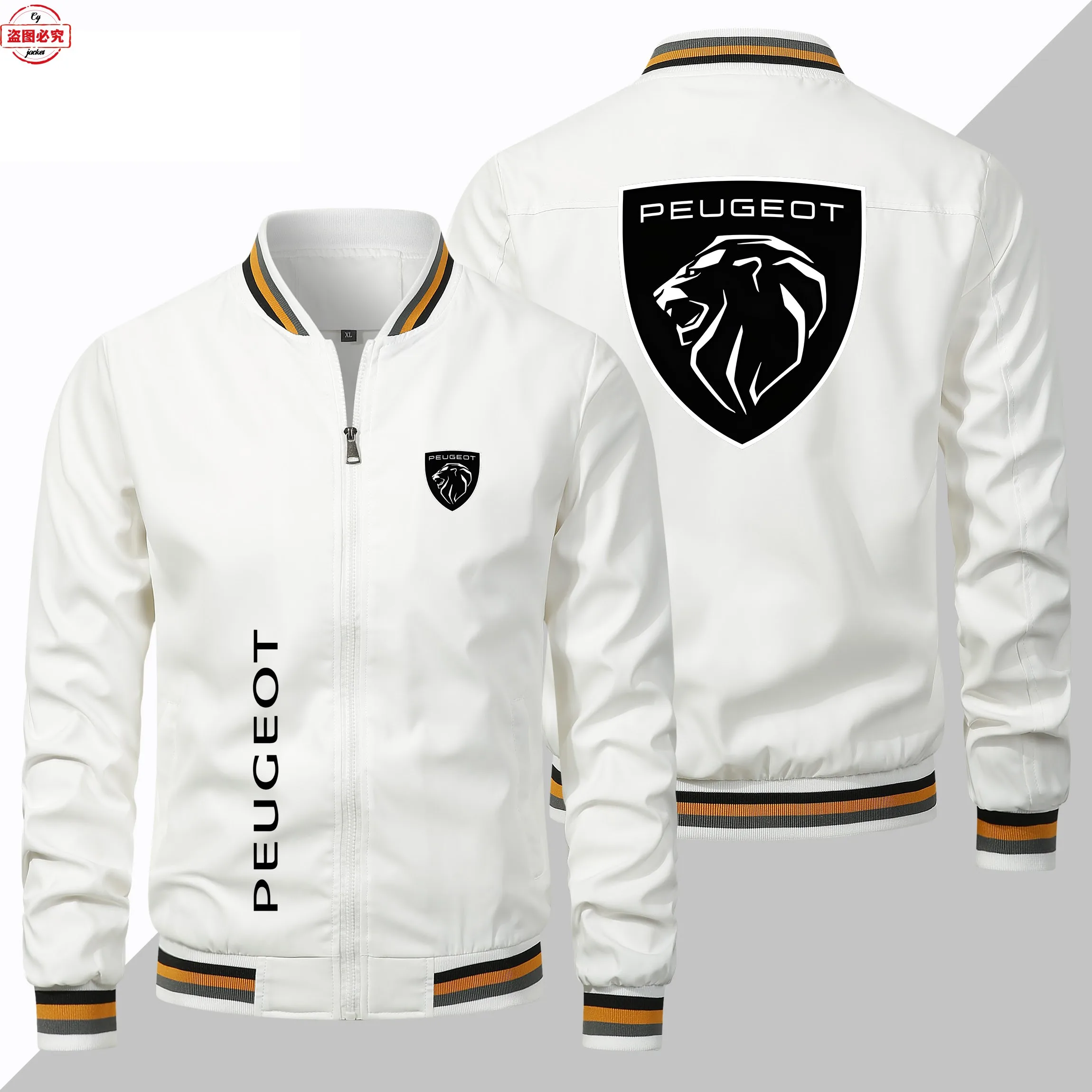 

Peugeot car logo jacket loose long-sleeved men's top stand-up collar jacket peugeot work clothes group clothes