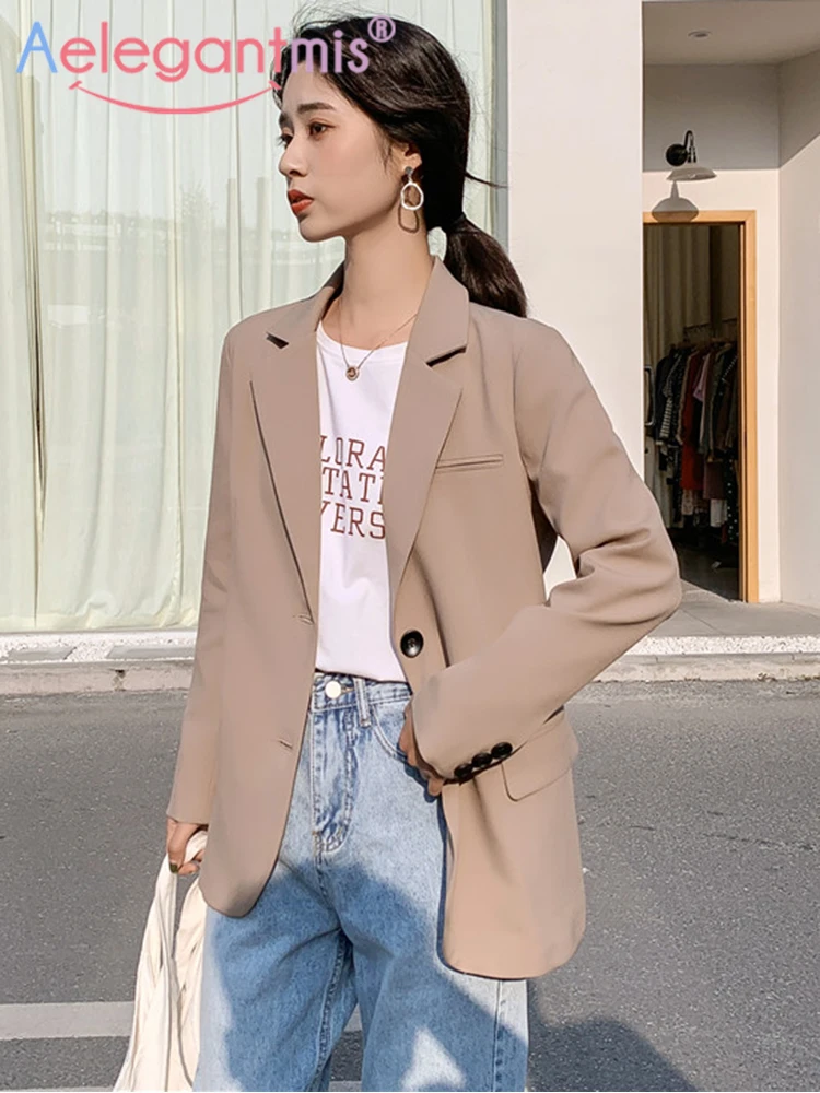 Women Casual Solid Color Blazer Jacket