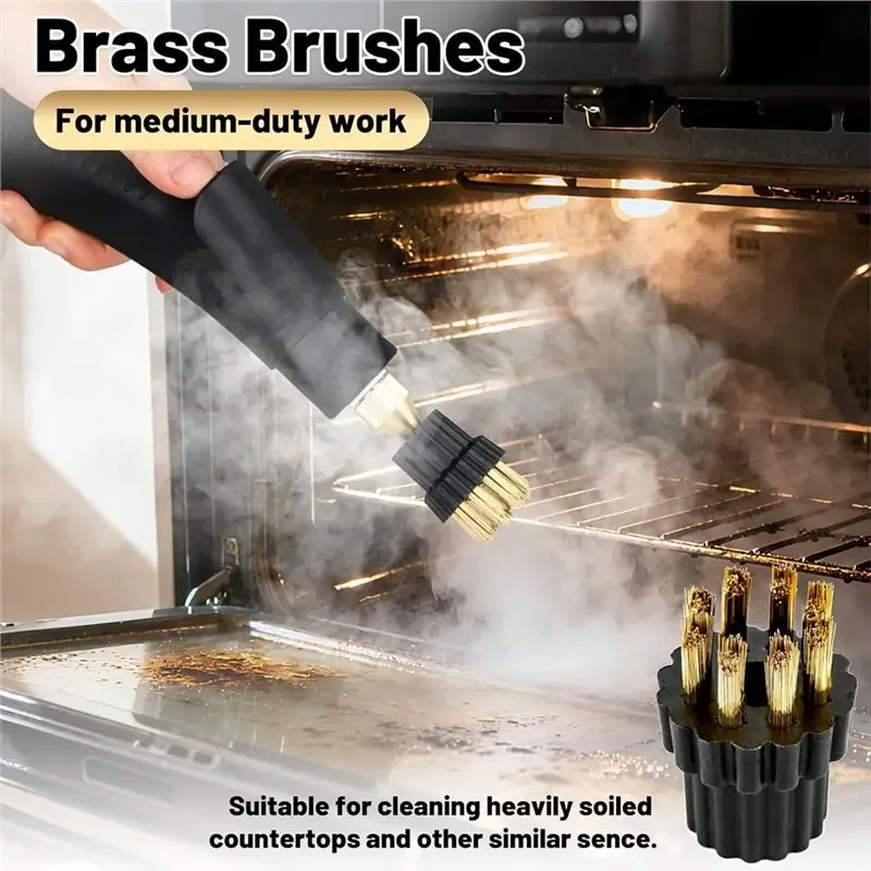 A65T-M8 Steam Cleaner Attachments 18PCS Steam Cleaner Brush Head, Steamer Accessories Replacement Parts, Cleaning Brush Head - view 6