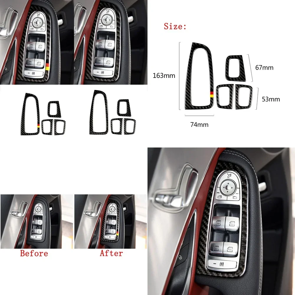 

Для Mercedes-Benz W205 C180 C200 C300 GLC260 C-класса: накладка на кнопку стеклоподъемника, рамка переключателя, декоративная отделка, автоаксессуары