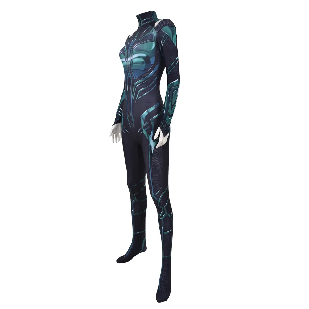 New Hela Cosplay Costume Woman Girls Suit Adults Kids Superhero Zentai Bodysuit Halloween Catsuit