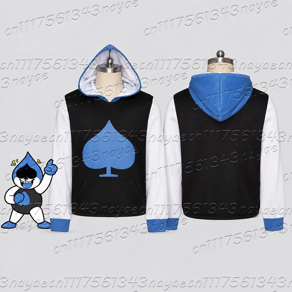 Willyacos Lancer Costume Deltarune Hoodie Cosplay Costume Video Game Zip Up Sweatshirt Men Women Autumn Adult/Kids Pullover Top