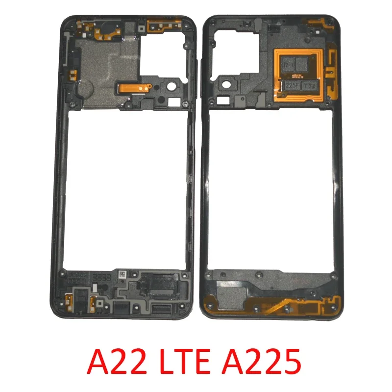 

New Middle Frame For Samsung Galaxy A22 LTE A225F A225M A225 Phone Housing Center Chassis With Volume Button A22 Parts