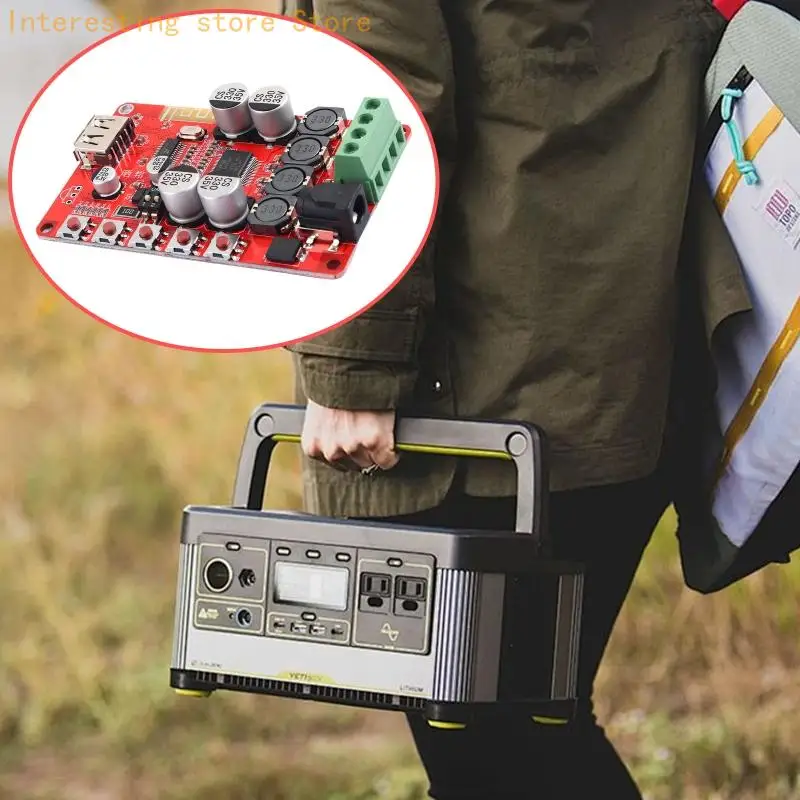 Stereo-Bluetooth-kompatible Verstärkerplatine mit 2 x 25 W Ausgang, DC8-26 V Eingang, kompaktes Empfängermodul für DIY Passiv – Detail 9