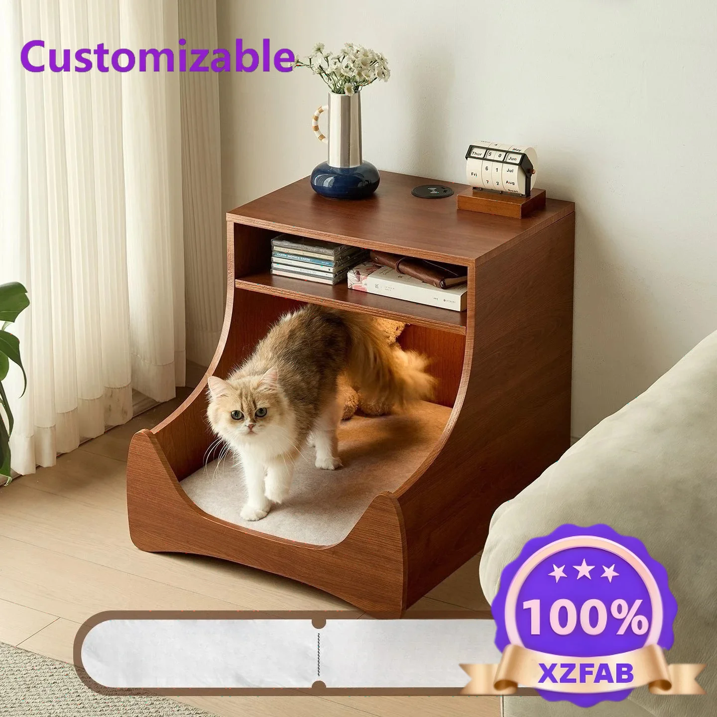 Factory Direct 2026 Locker cat nest human pet integrated bedside table bedside table