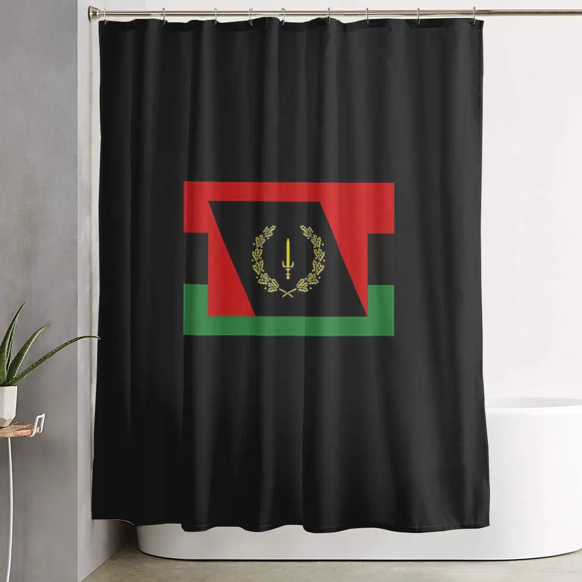 

Копия шторки для душа с изображением флага чернокожих американцев, полиэстеровая водонепроницаемая занавеска для ванной комнаты с крючками