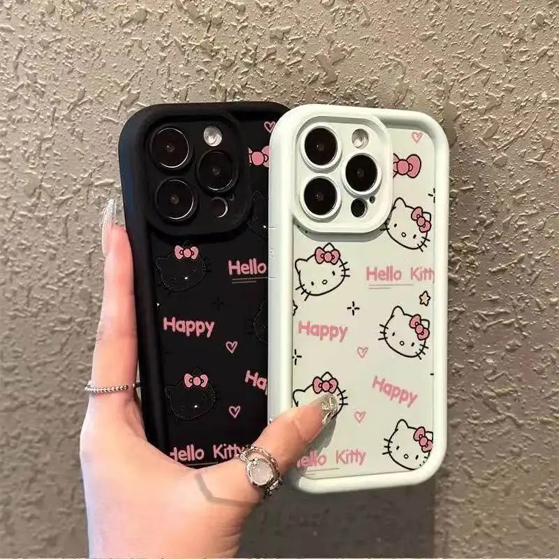 Cute Hello Kitty Phone Case for OPPO A60 A17 A16 A15 A15S A53 A9 A5 2020 A54 A55 A58 A74 A52 A72 A92 A76 A96 A73 A94 Soft Cover