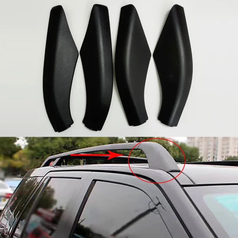 Black ABS Roof Rack Rail End Protective Cover Shell Fit For Land Rover Freelander 2 2006 2007 2008 2009 2010 2011 2012 2013 2014