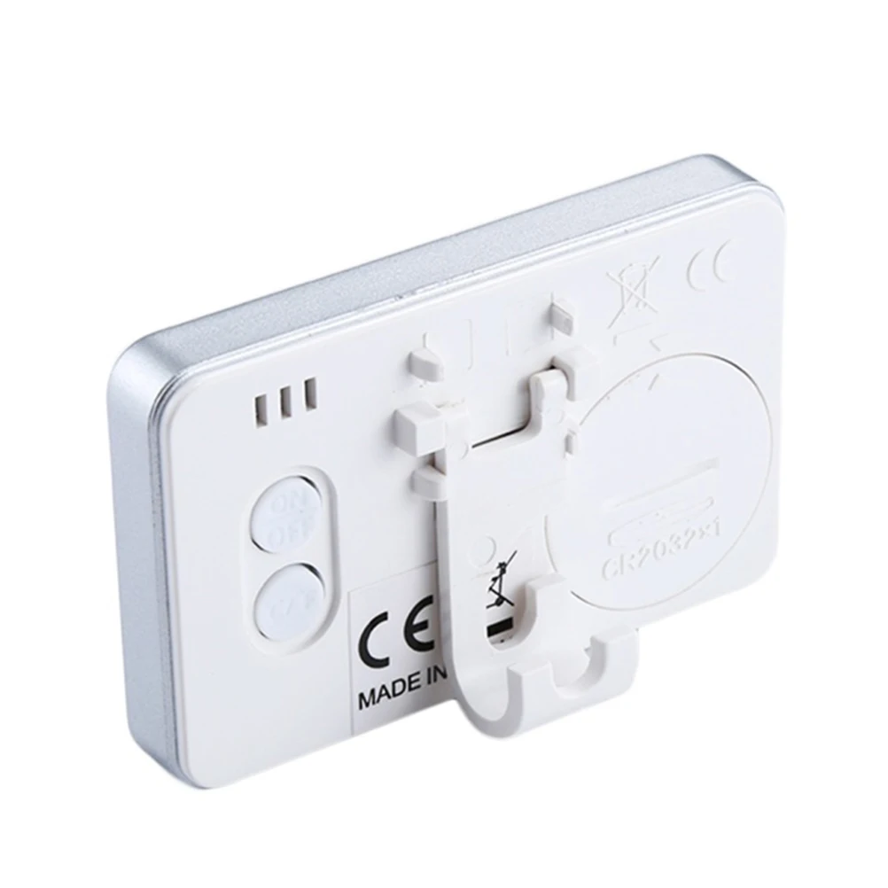 

2pcs Digital Thermometer Waterproof Indoor Outdoor Temperature Display Alarm Refrigerator Freezer White Small Design