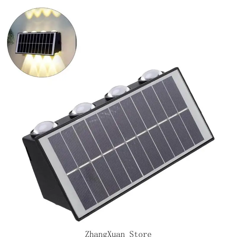 3XUF LED Wall Washer Adjustable Color Setings Solar Deck Lighting Waterproof Perfect for Outdoor Use Garden and Pool Areas