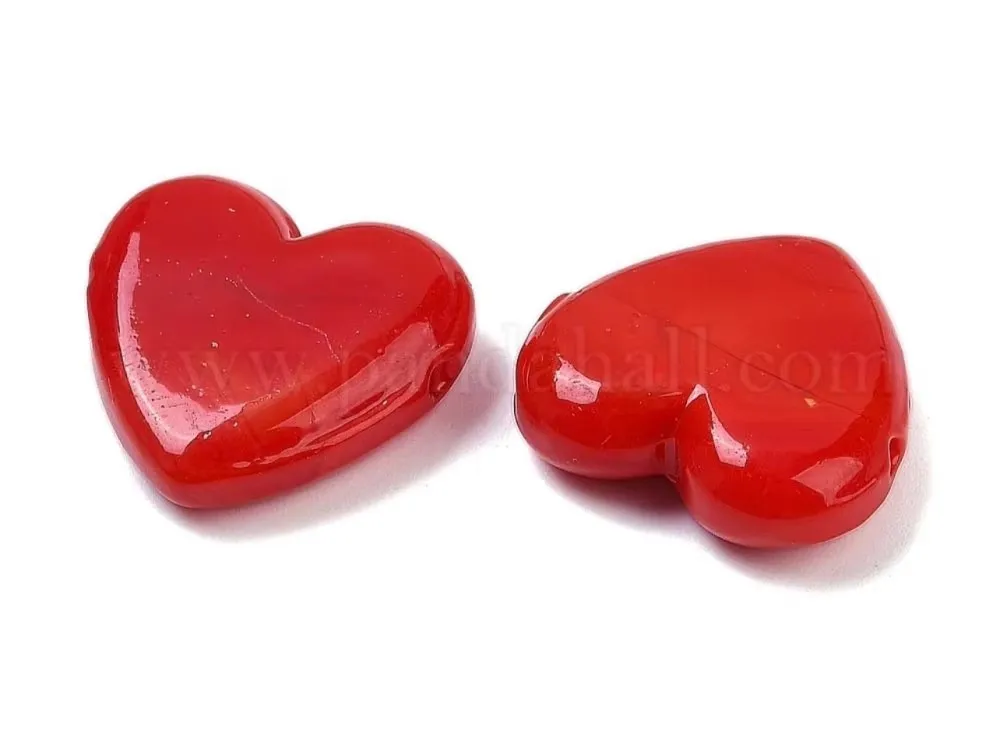 10 Stück handgefertigte mehrfarbige Herz-Glasperlen aus Lampwork-Glas, Valentinstagsgeschenk, 19–20 x 6,5–7 mm für die Herstellung von DIY-Schmuck – Detail 38