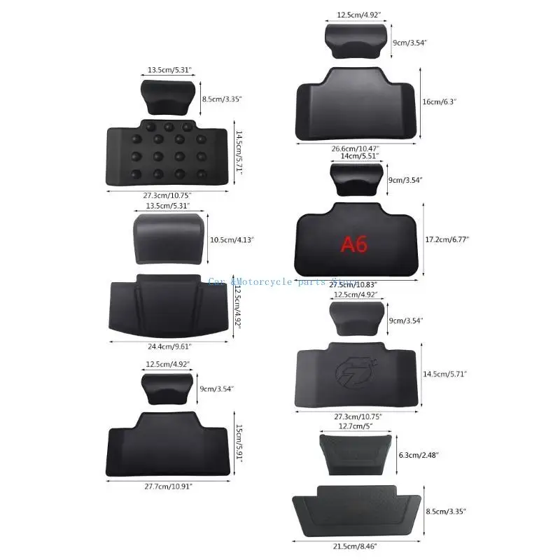 Y9UC Motorcycle Rear Luggage Bag Top Case Cushion Soft Passenger Backrest Back Pad - Image 6