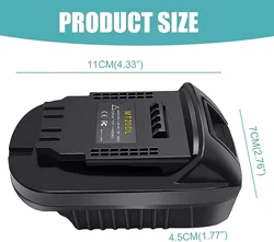 MT20DL Battery Adapter Converter for Makita 18V Li-ion Battery to for DeWalt 18V/20V Lithium-Ion Battery Tool Drill