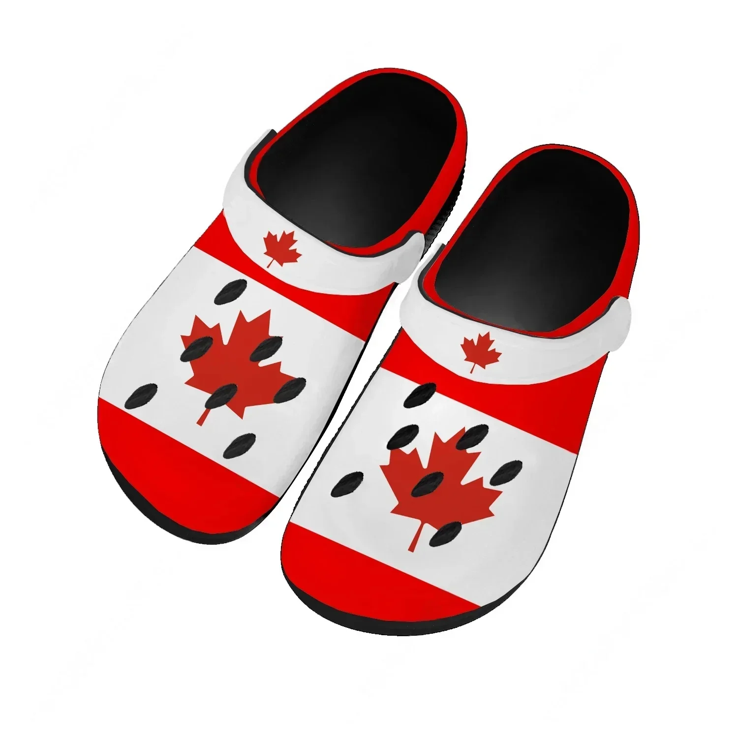 

Canada National Flag Water Shoes Men Women Comfortable Home Garden Clogs Customizd Sandals Beach Breathable Hole Slippers