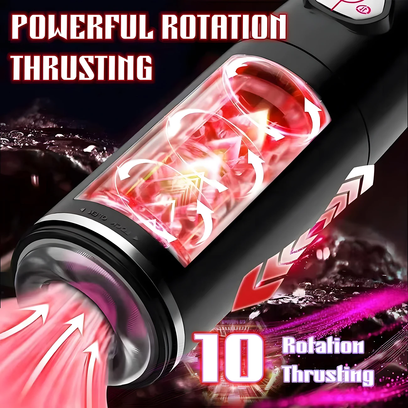Automatic Male Masturbator Telescopic Rotating Adult Masturbator Cup Penis Pump Vibrator Thrusting Blowjob Sex Toys for Man