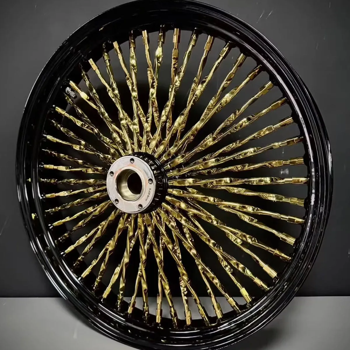 For Harley 09-later Touring Models Compatible Gold Aluminum Alloy Motorcycle Wheel Hub New Condition Front Rear Rim Accessories