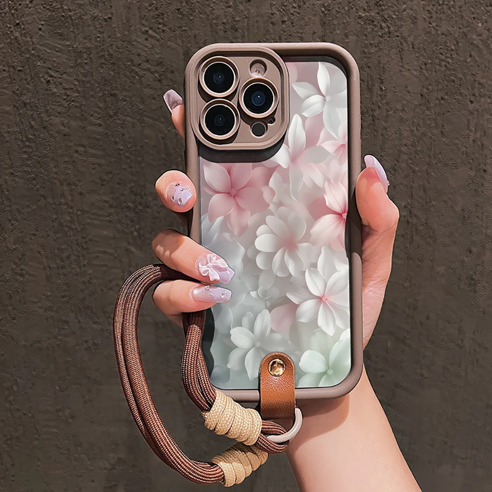 Frühlingsblumen-Handyhülle für Samsung Galaxy S26 S21 S25 S24 S23 S22 Ultra Plus FE Hülle A16 A36 A54 A55 A56 mit Lanyard Funda – Detail 3