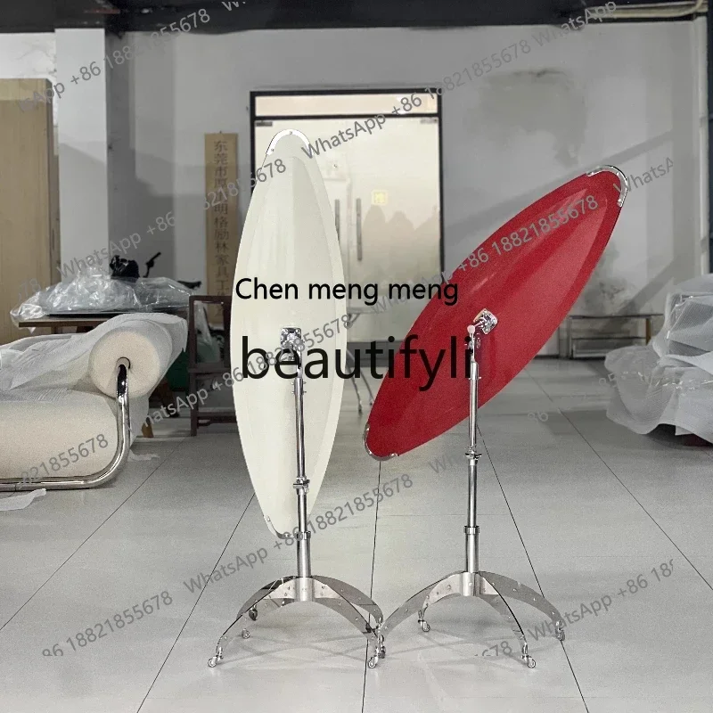 Full-length mirror Floor-to-ceiling surfboard mirror, removable retractable medieval mirror