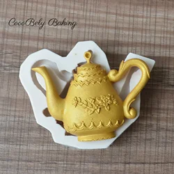 3D Teapot Shaped Silicone Mold DIY Fondant Cake Decorating Tools Epoxy Resin Glue Mold Kitchen Baking Accessories