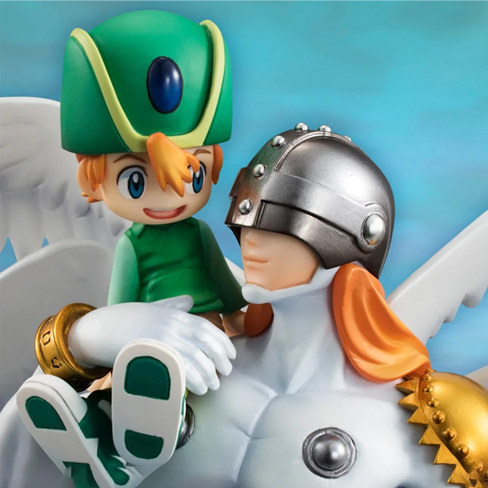 Pre-order Original MegaHouse Angemon & Takeru Takaishi PVC 22cm Anime Character Collectible Display Toy Digimon Desktop Gifts view 2