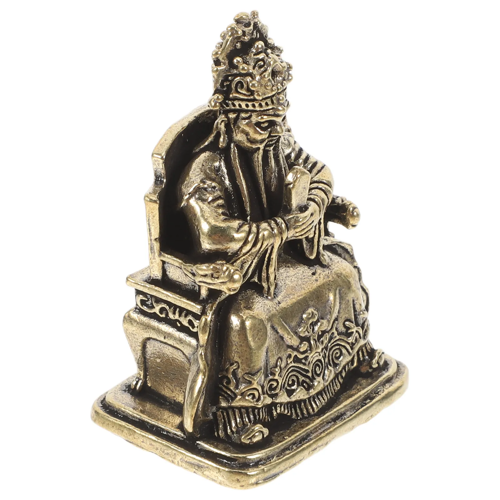 

Feng Shui Brass Dragon God of Wealth Statue for Living Room Study Decor Attracts and Abundance Golden Sculpture Art