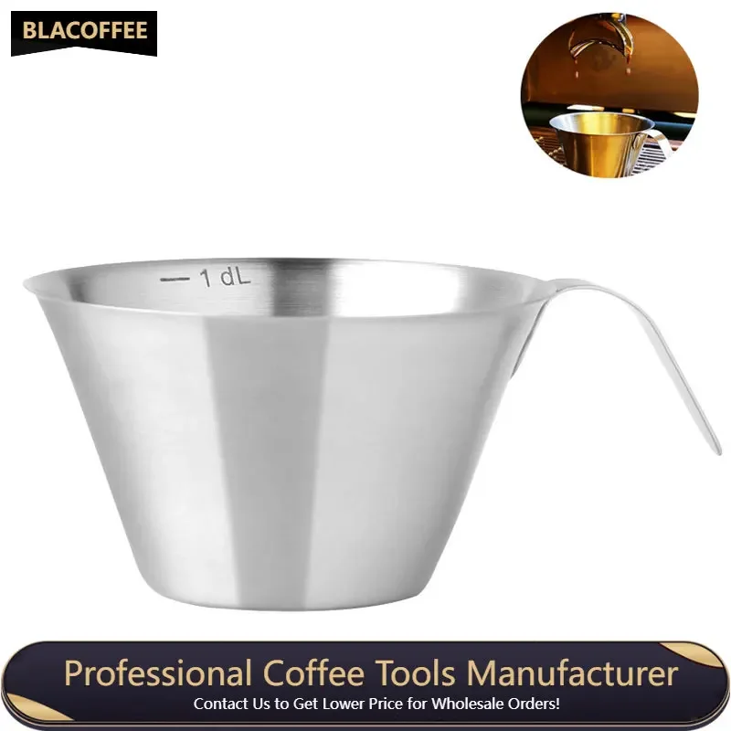 

Measuring Cup Stainless Steel Espresso Machine Ounce Coffee Extraction Cup Long Handle Coffee Appliance with Scale
