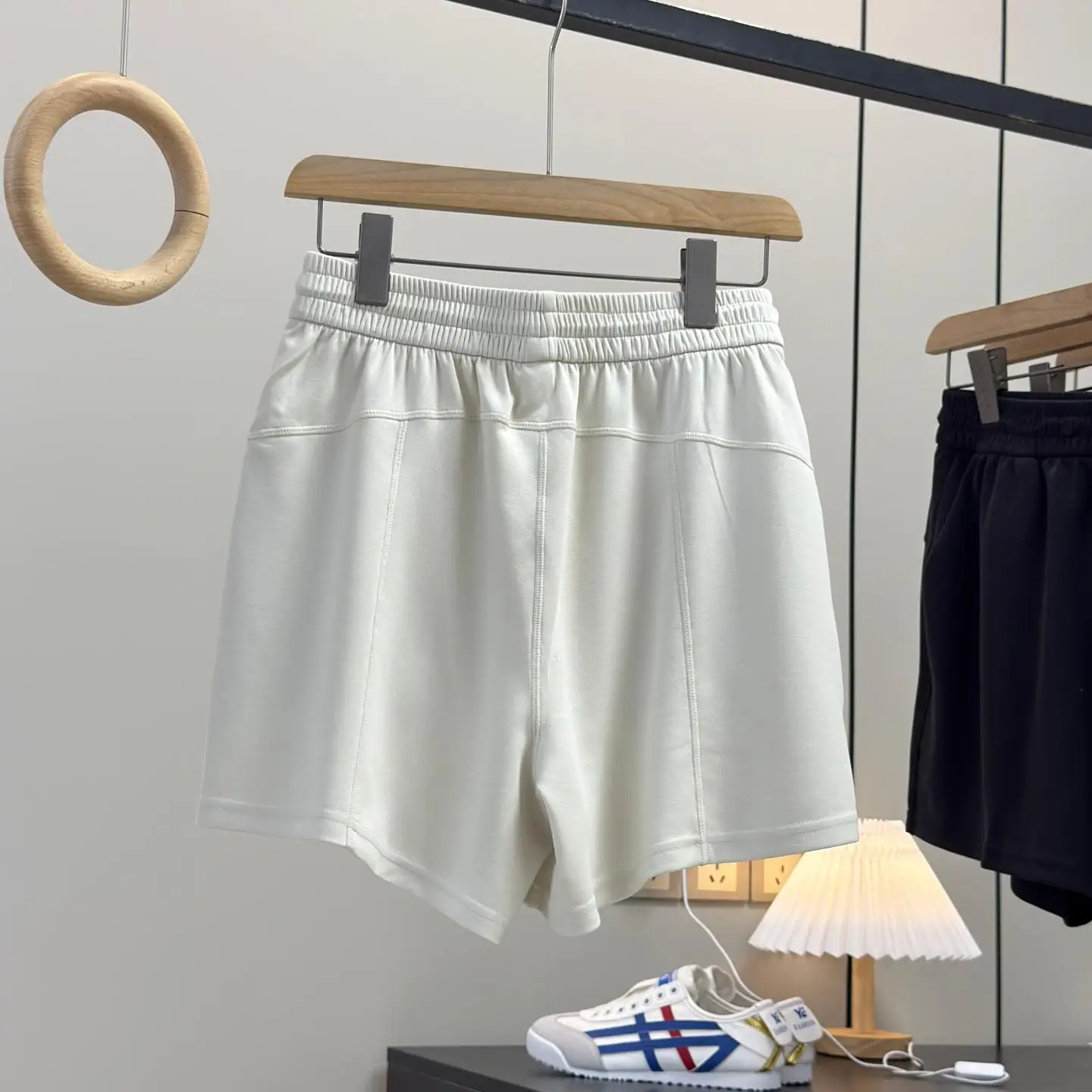 High Waist Yoga Sports Shorts Casual Pants Thin Breathable Skin-friendly Loose Fit Summer 2026 Women's Polyester Lyocell Rege...