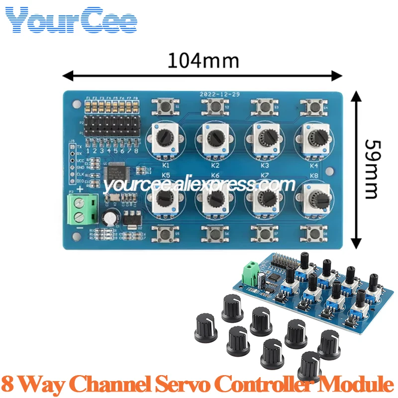 MG995 SG90 Debugging Board 8 Way Channel Servo Controller Module Futaba Back Centerer