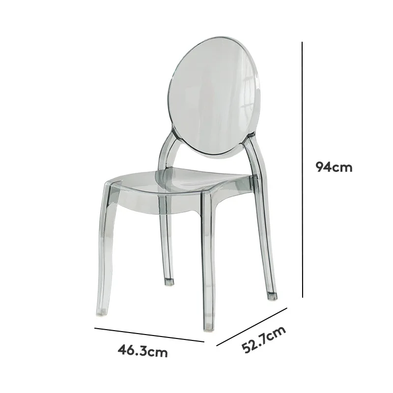 European Acrylic Chair Modern Minimalist Dining Chair Plastic Transparent Crystal Chair Cosmetic