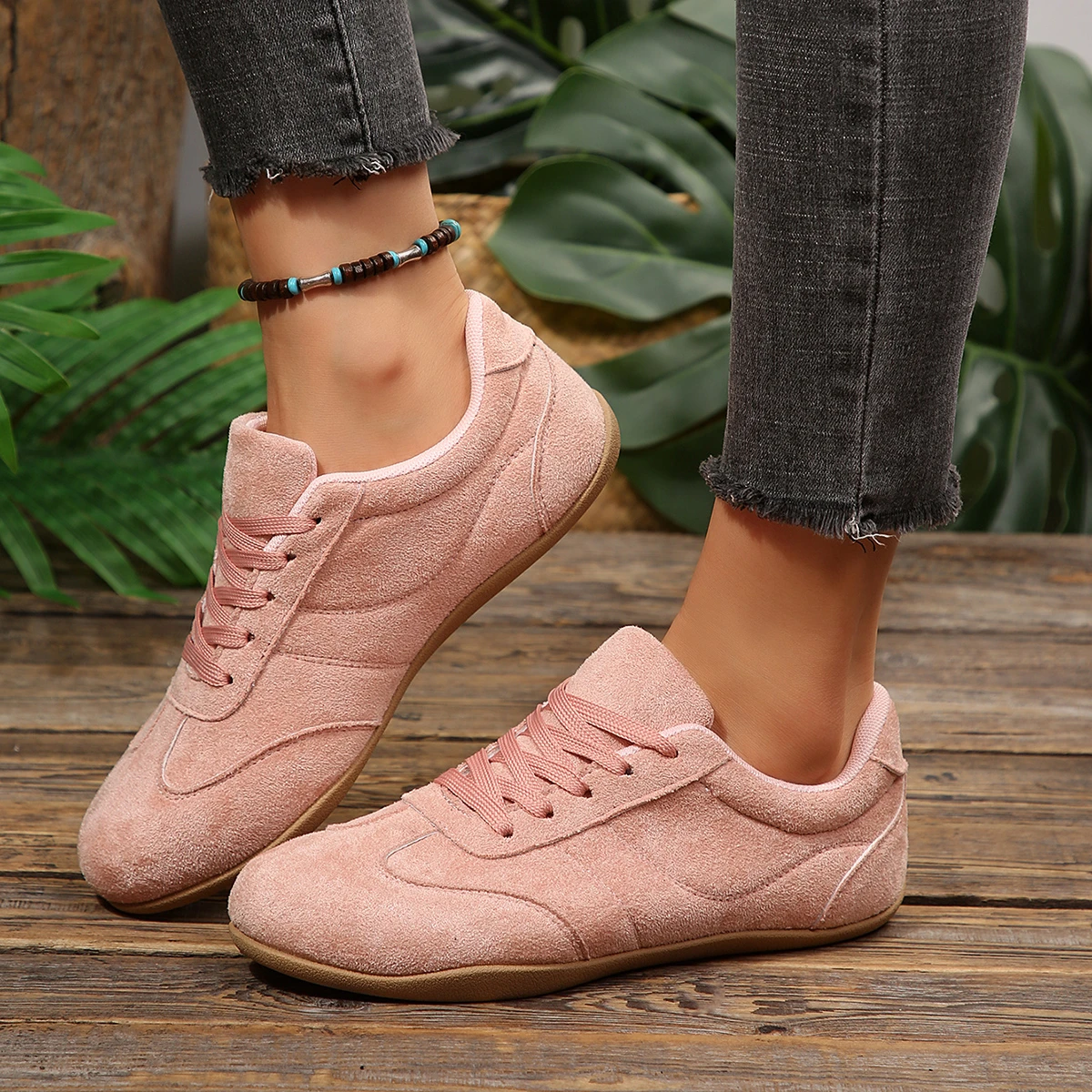 Damen Frühling Neue Klassische Einfarbige Flache Schuhe 2026 Alltags-Büro-Einkaufs-Schlupfschuhe Bequeme Vulkanisierte Schuhe Größen 36-43 – Detail 2