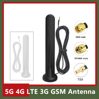 2PCS 600-6000MHz 5G LTE 3G GSM 4G Antenna Outdoor High Gain 15DBi Waterproof Magnetic Sucker Antenna for Router SMA RPSMA TS9