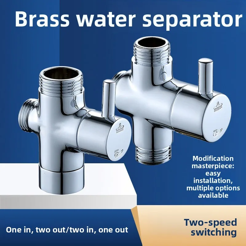 

Brass Multi Function 3 Way Shower Head Diverter Valve G1/2" Three Function Switch Adapter Valve For Toilet Bidet